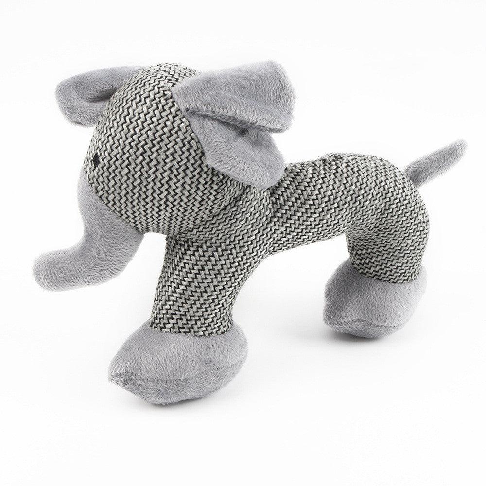 Peluches con silbato para perros: elefante, mono y caniche