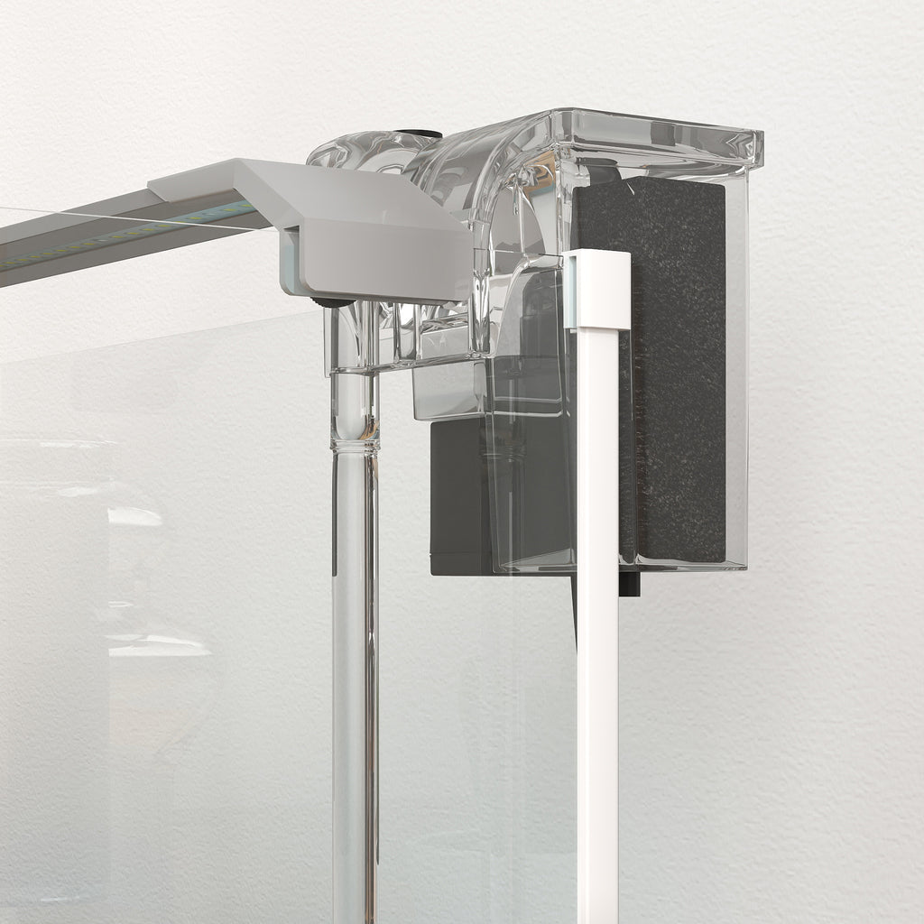 Acuario de cristal de 20 litros con luz LED y filtro