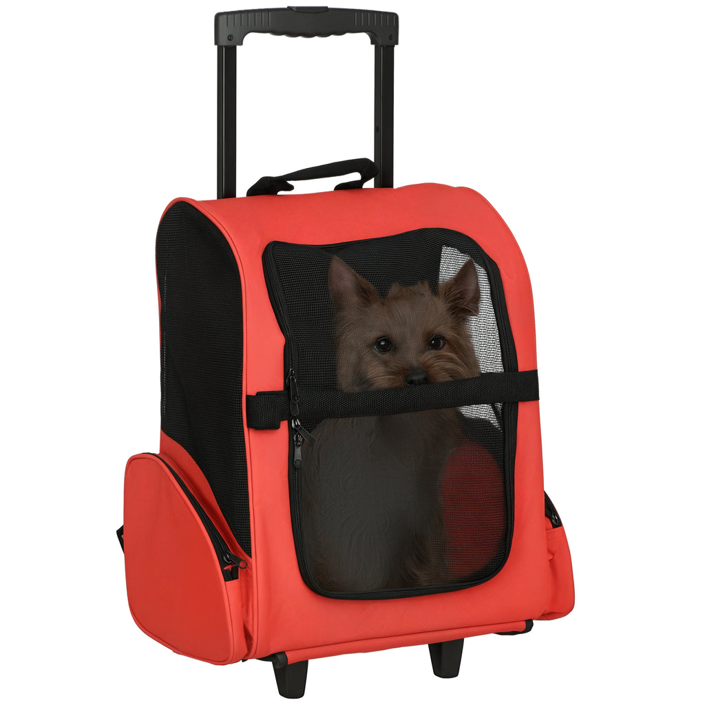 Transportín trolley 2 en 1 para perros y gatos