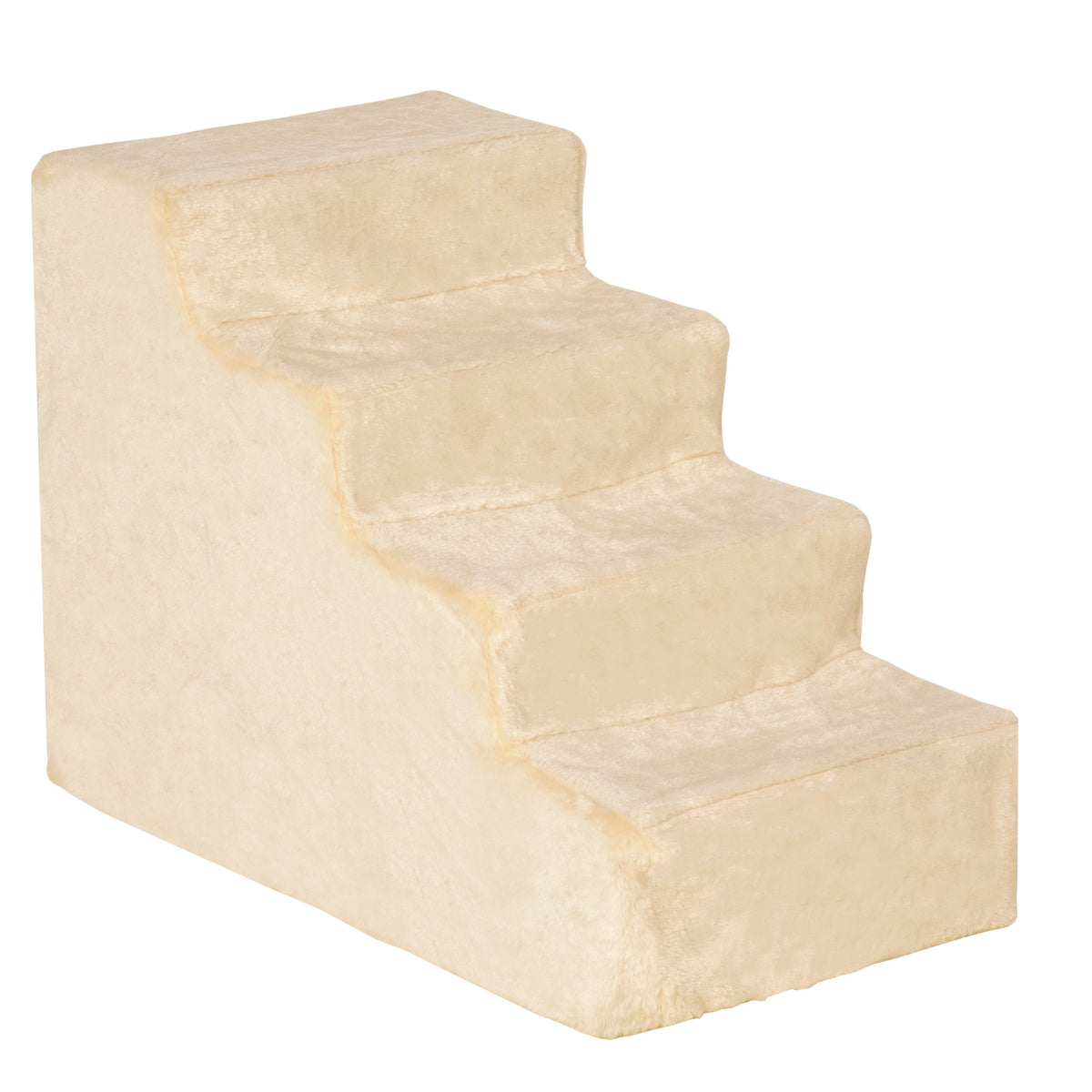 Escalera de 4 peldaños para perros y gatos beige