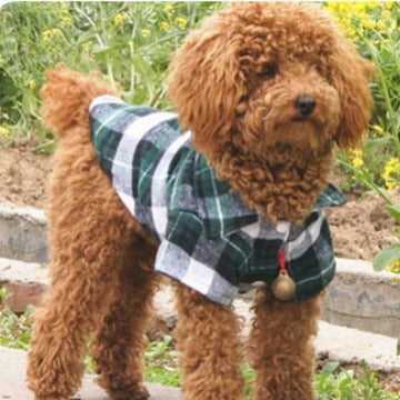 Camisa de cuadros para perros pequeños y medianos