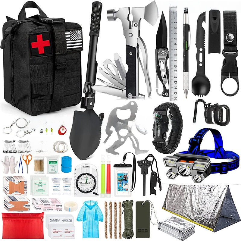 Kit de supervivencia y botiquín de montaña en bolsa táctica