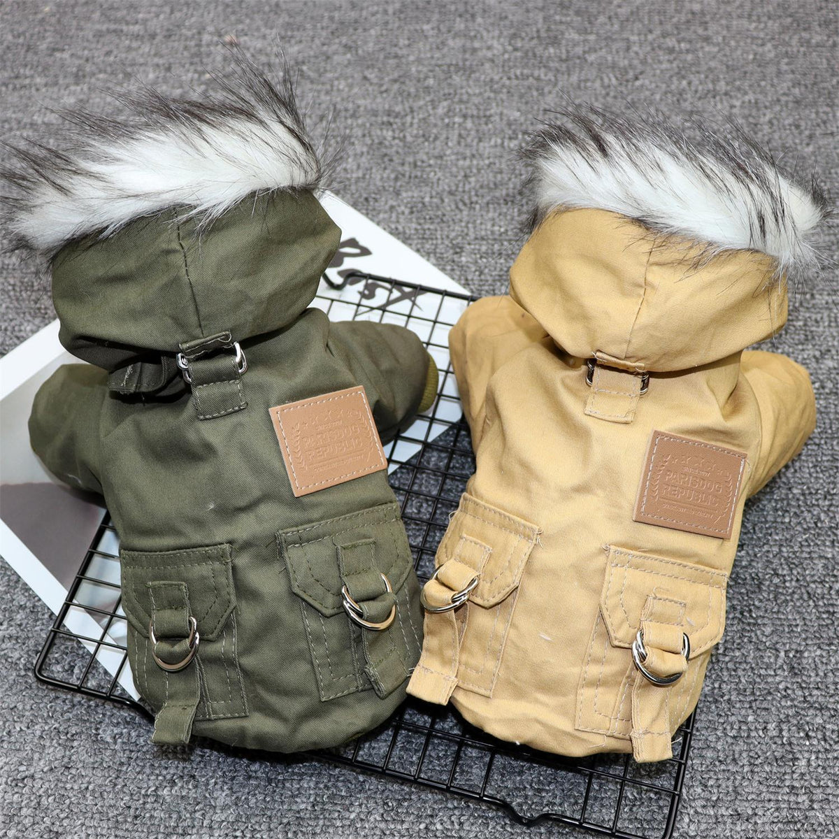 Abrigo acolchado de invierno estilo deportivo para perros pequeños
