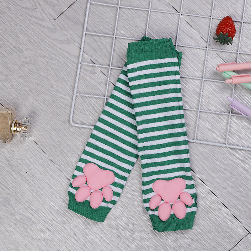 Calcetines con patas de gato 3D y almohadillas de silicona