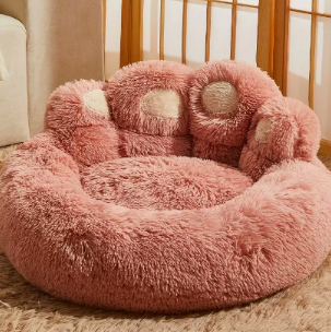 Cama nido de franela para perros y gatos