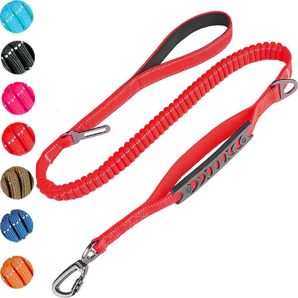 Correa Elástica Extensible de Nailon para Perros en color rojo