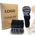 Calcetines Antideslizantes e Impermeables para Perros · 4 Piezas – Rayas negras
