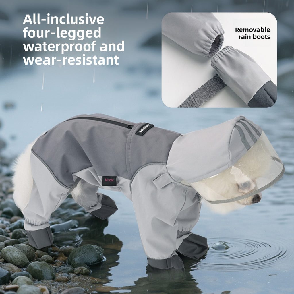 Chubasquero impermeable de cuatro patas para perros