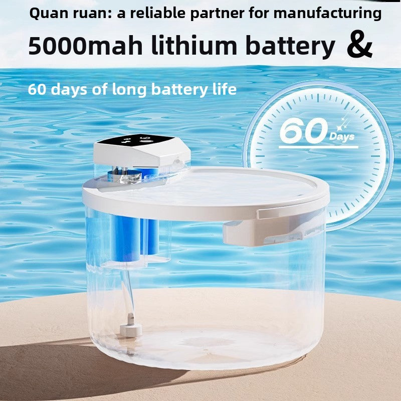 Fuente de agua inalámbrica para gatos con sensor
