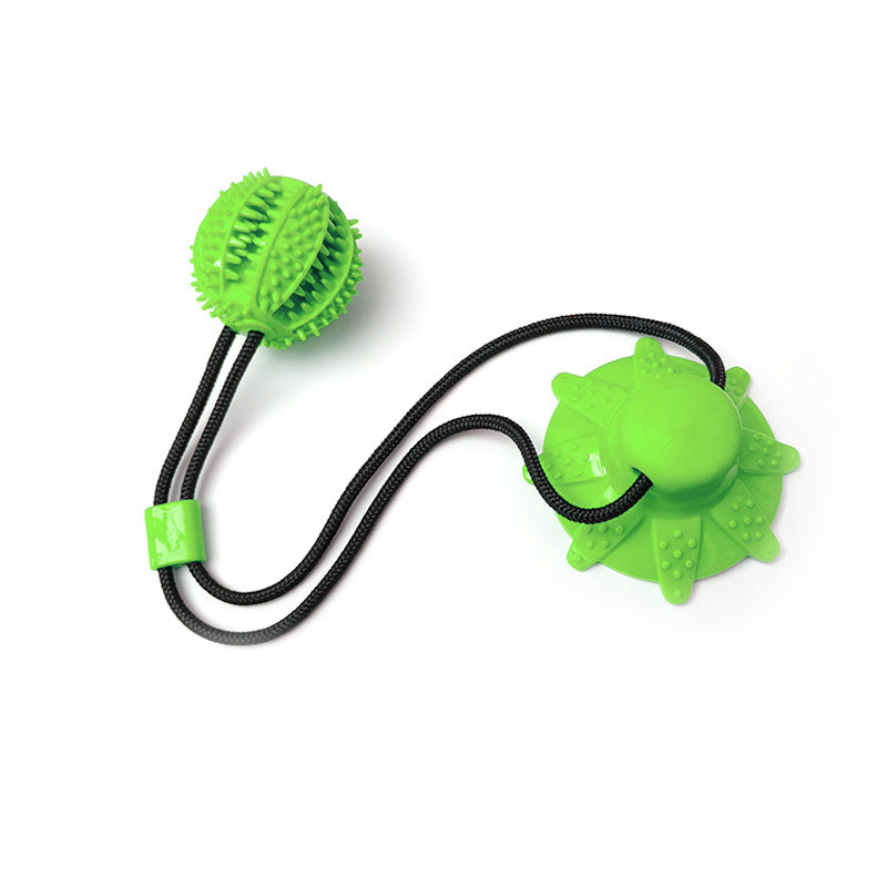 Juguete con ventosa y pelota de premios para la limpieza dental de perros