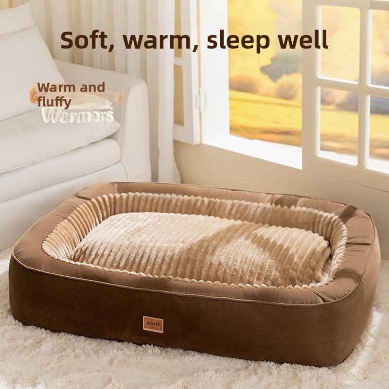 Cama semiencerrada cálida para perros y gatos