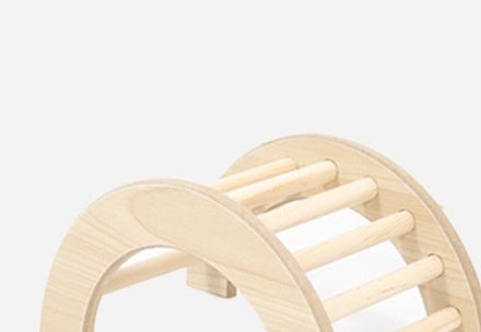 Puente en arco de madera para hámster