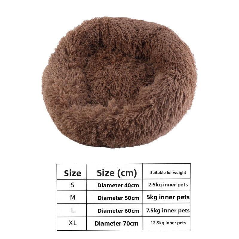 Cama mullida con forma de concha para perros y gatos