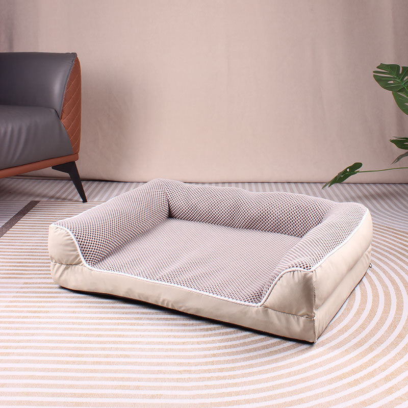 Cama cuadrada acolchada para perros