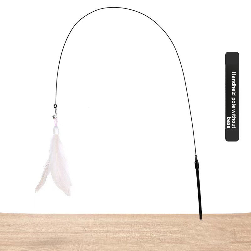 Juguete para gatos con plumas y ventosa