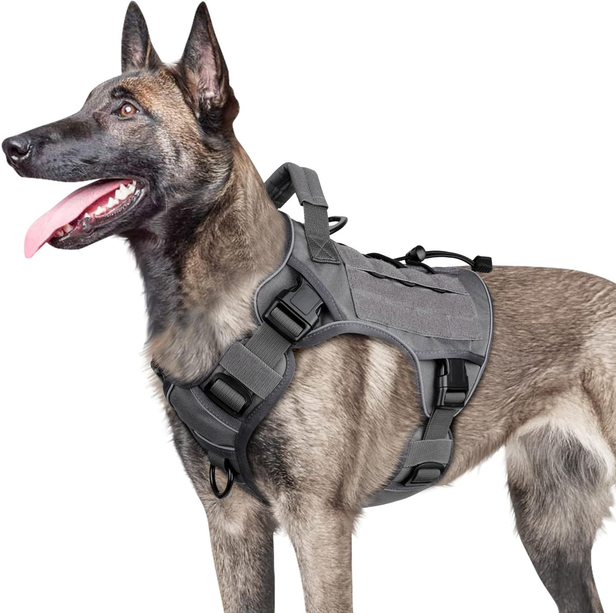 Arnés táctico con tiras reflectantes para perros