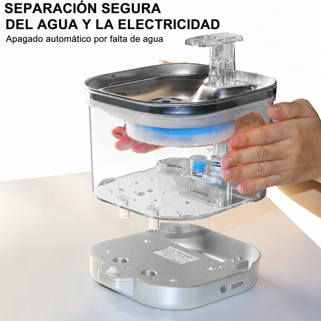 Fuente de agua inalámbrica automática para gatos, 2 litros – vista 3