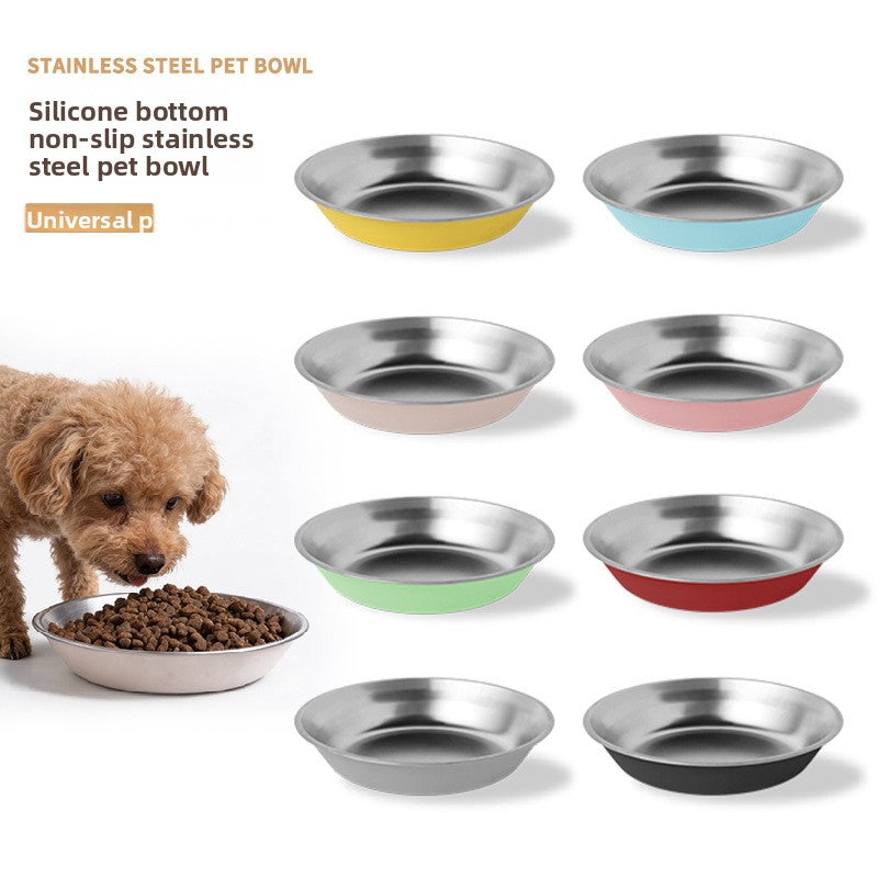 Cuenco antideslizante de acero inoxidable para perros y gatos