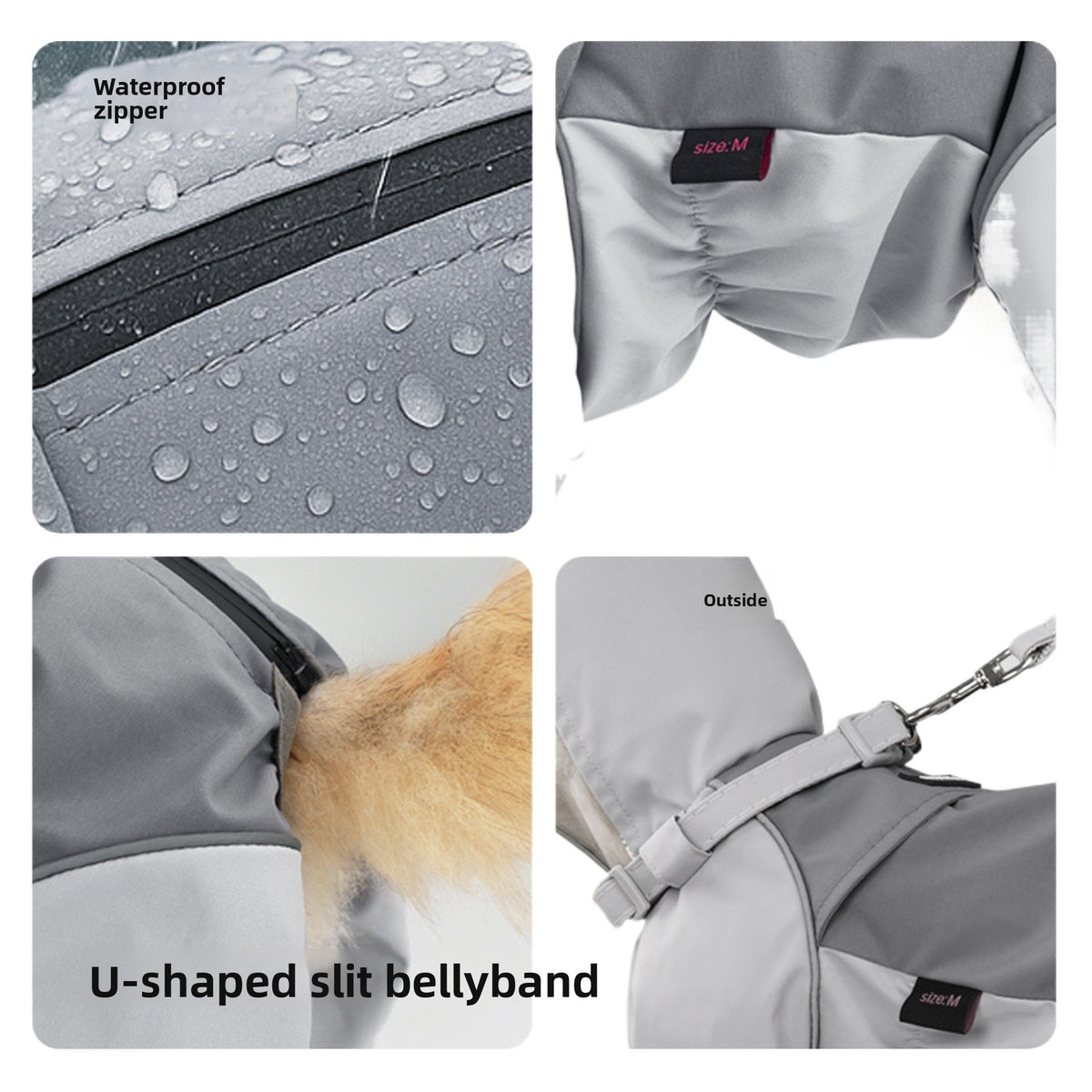 Chubasquero impermeable de cuatro patas para perros