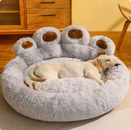 Cama nido de franela para perros y gatos
