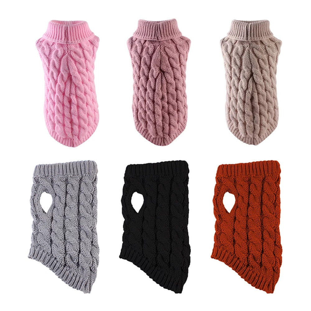 Jersey de punto trenzado para perros