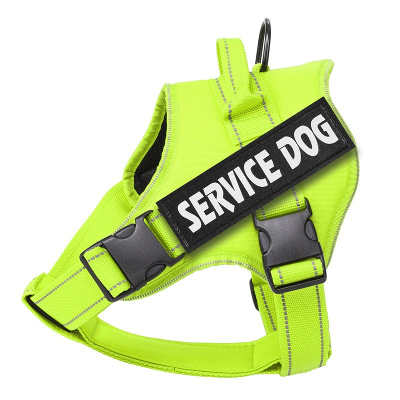 Arnés chaleco reflectante ajustable para perros medianos y grandes en color verde