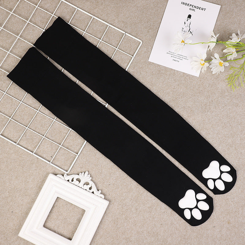Calcetines con patas de gato 3D y almohadillas de silicona