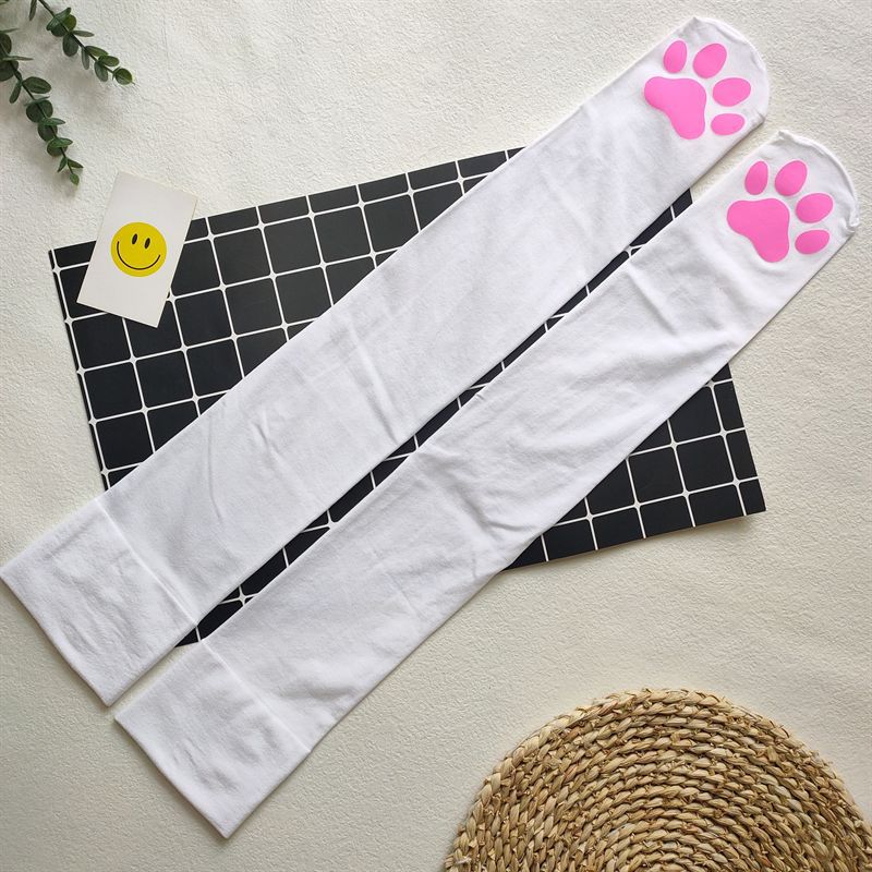Calcetines con patas de gato 3D y almohadillas de silicona