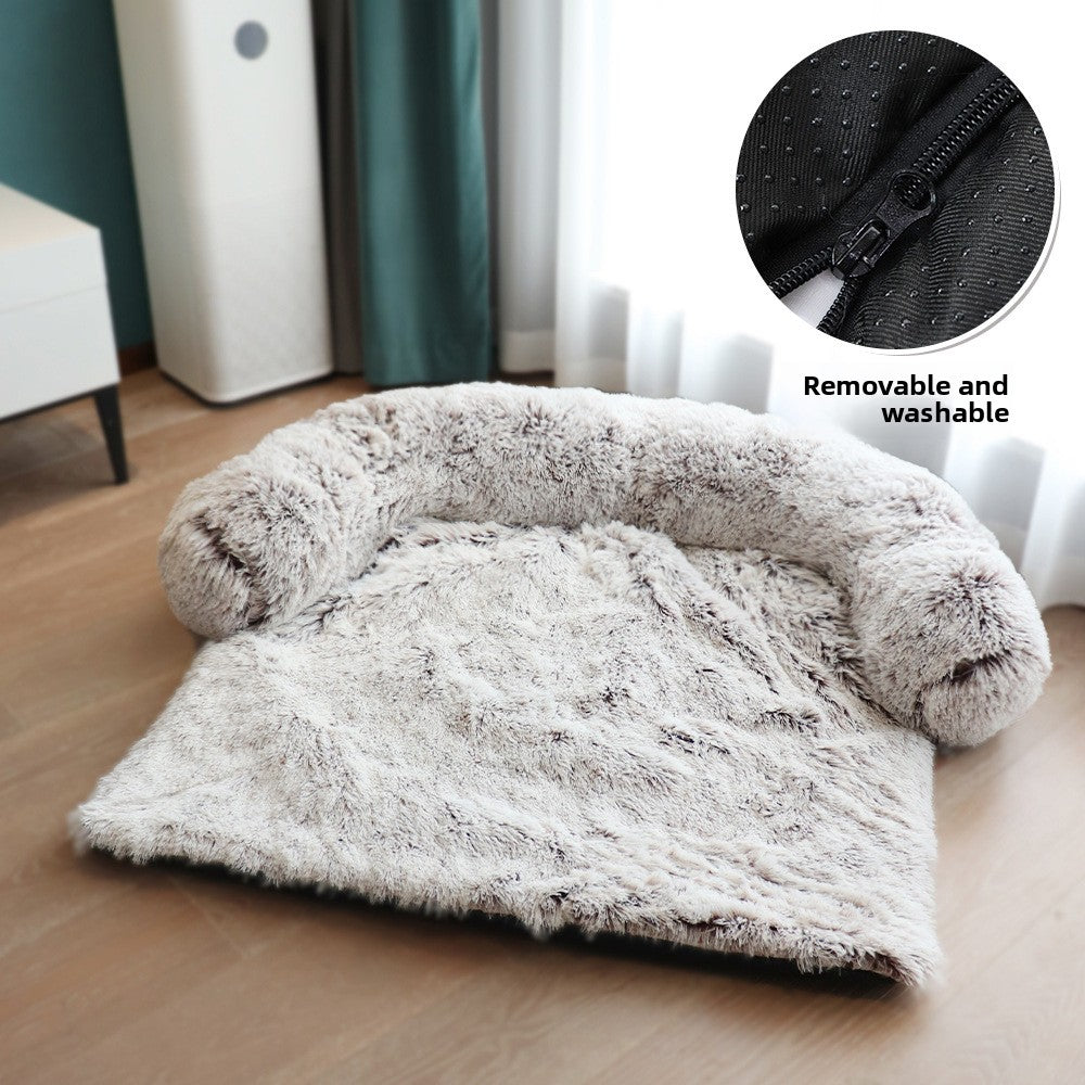 Cama mullida desenfundable para perros