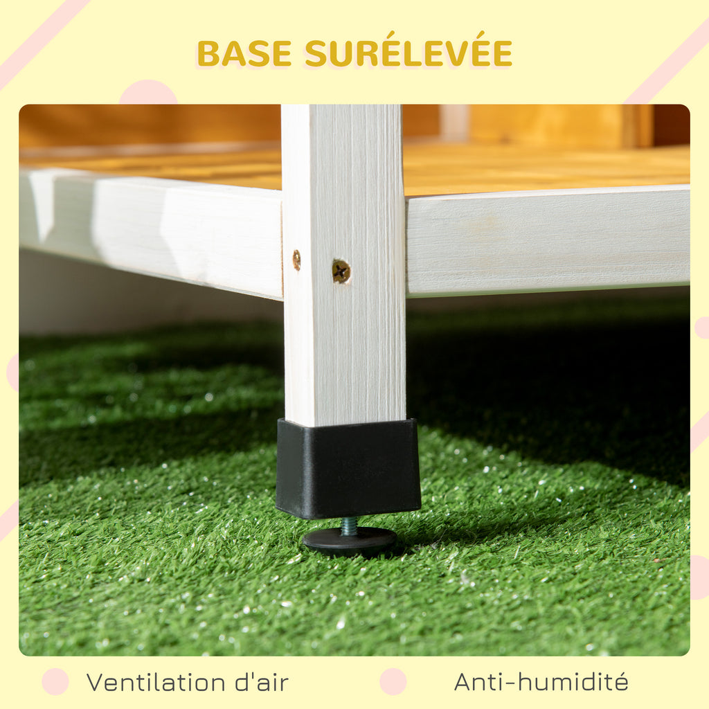Caseta de madera con porche para perros pequeños hasta 8 kg, 85,5x62x60 cm