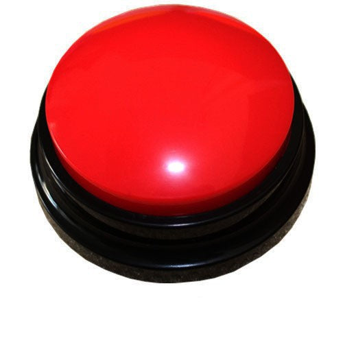 Botón de Comunicación con Voz para Perros y Gatos – Base negra, rojo