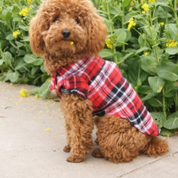 Camisa de cuadros para perros pequeños y medianos