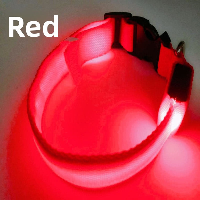 Collar LED recargable USB para perros