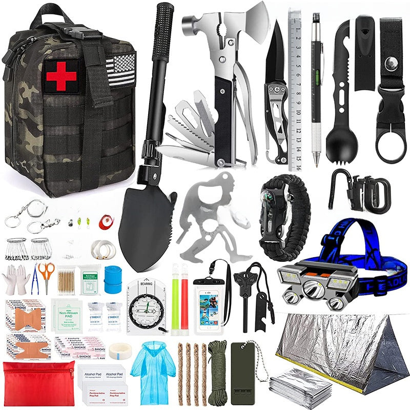 Kit de supervivencia y botiquín de montaña en bolsa táctica