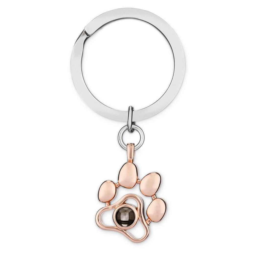 Collar con colgante de huella de perro «Te quiero» en varios idiomas