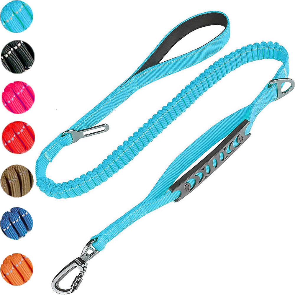 Correa Elástica Extensible de Nailon para Perros – Azul celeste