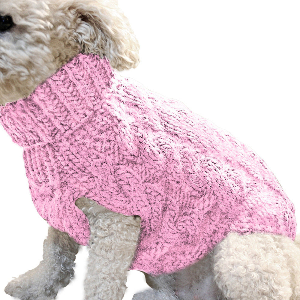 Jersey de punto trenzado para perros