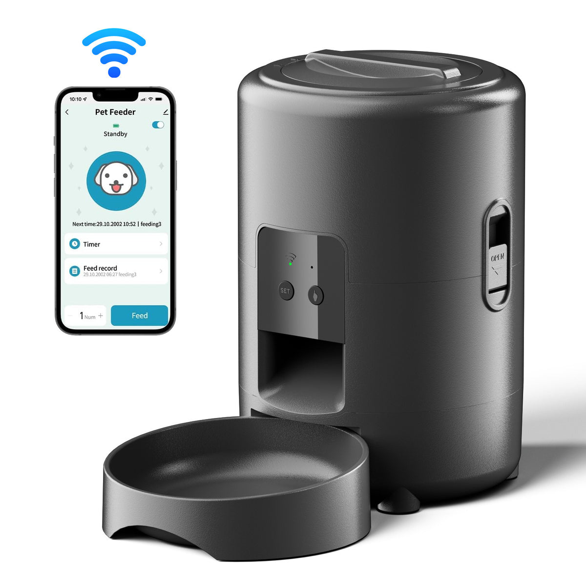 Comedero automático WiFi con cámara para perros y gatos