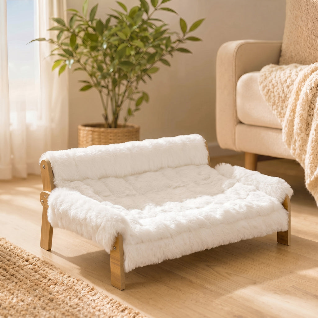 Cama elevada tipo sofá para perros y gatos pequeños