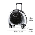 Transportín mochila transparente con ruedas para perros y gatos