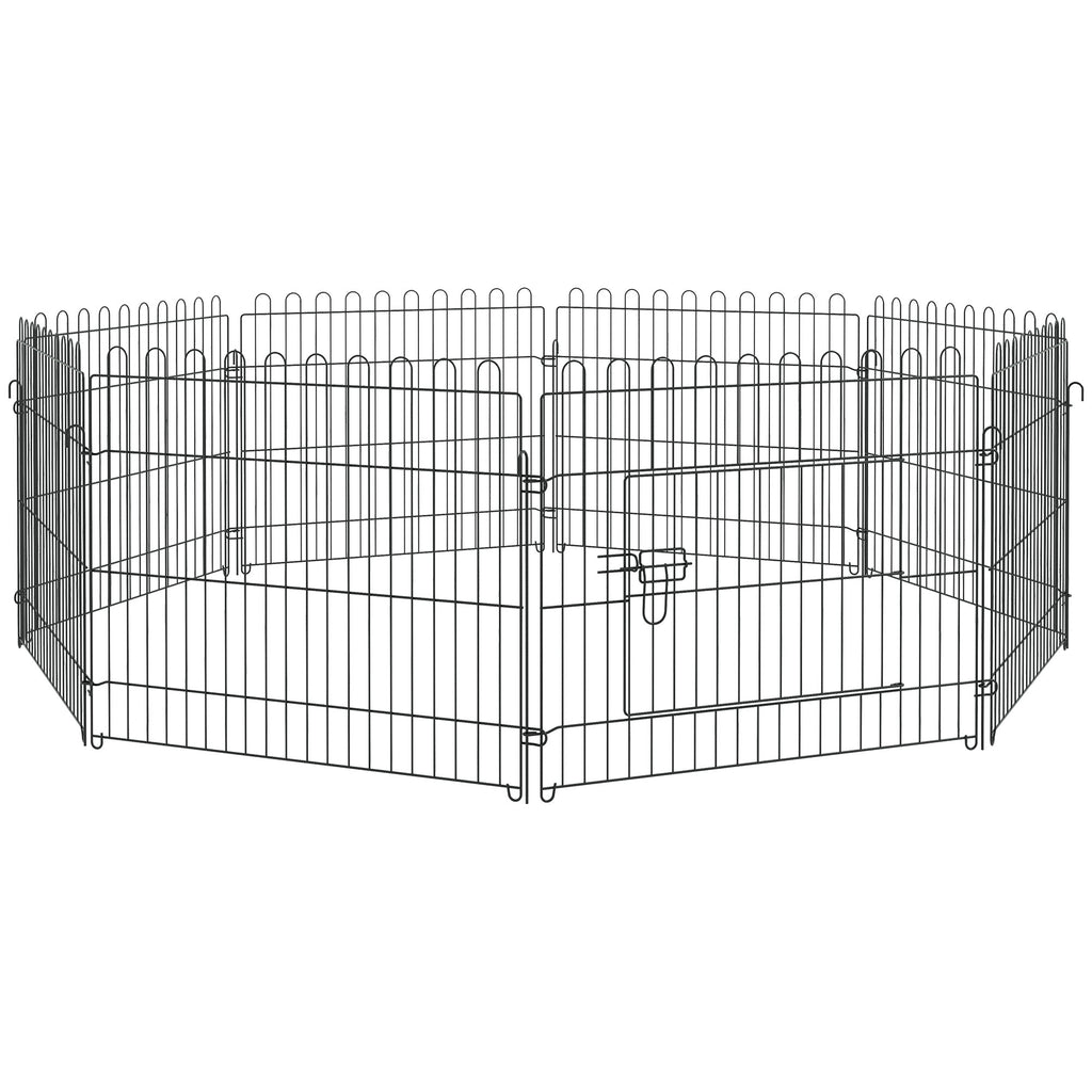 Parque modular de metal para perros y mascotas, 8 paneles