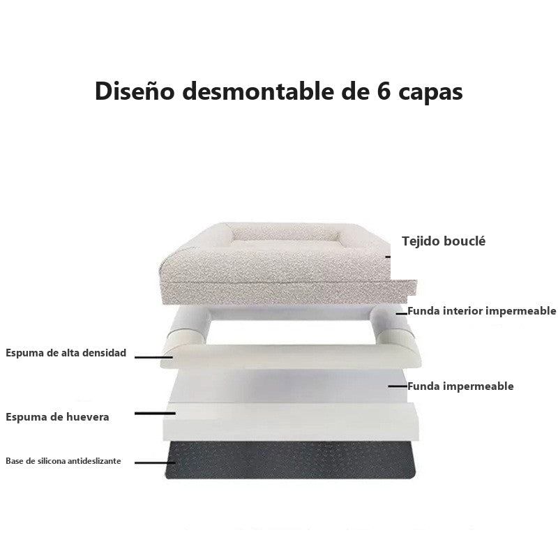 Cama impermeable viscoelástica para perros