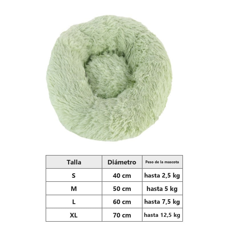 Cama mullida con forma de concha para perros y gatos