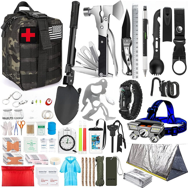 Kit de supervivencia y botiquín de montaña en bolsa táctica