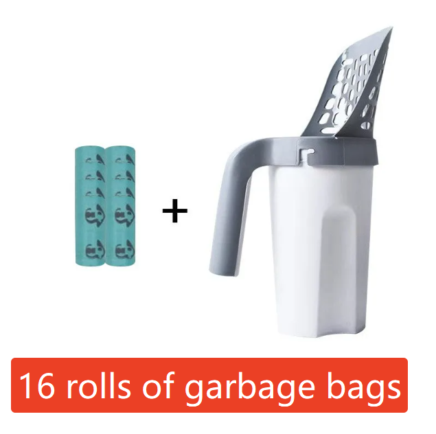 Pala recogedora de residuos con cubo integrado