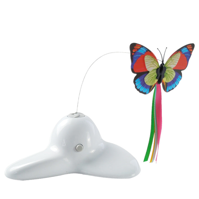Juguete eléctrico interactivo con mariposa para gatos