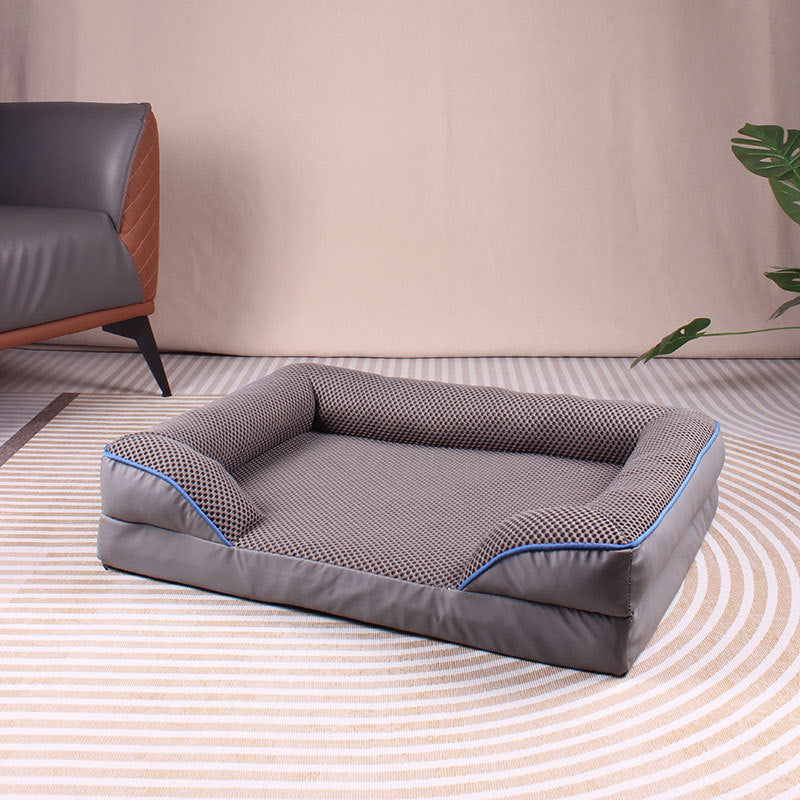 Cama cuadrada acolchada para perros