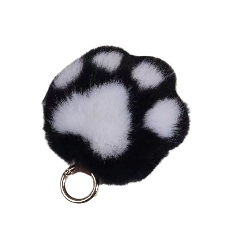 Llavero de peluche con forma de patita de gato