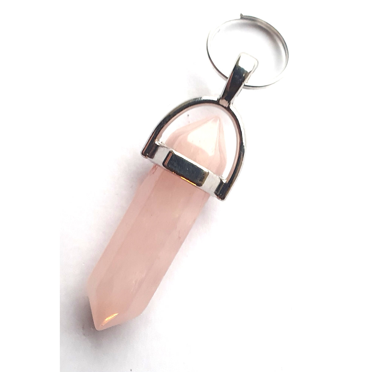 Colgante de gema para mascotas – Cuarzo rosa