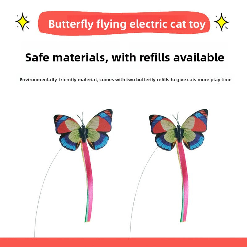 Juguete eléctrico interactivo con mariposa para gatos